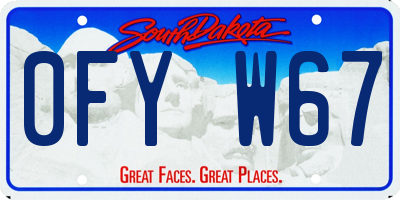 SD license plate 0FYW67