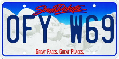 SD license plate 0FYW69