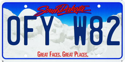 SD license plate 0FYW82