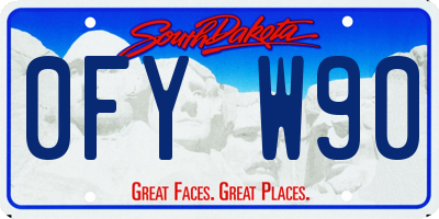 SD license plate 0FYW90