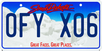 SD license plate 0FYX06