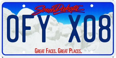 SD license plate 0FYX08