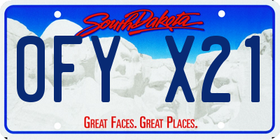 SD license plate 0FYX21