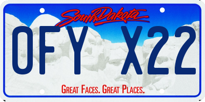 SD license plate 0FYX22