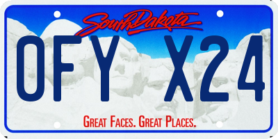 SD license plate 0FYX24