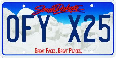 SD license plate 0FYX25