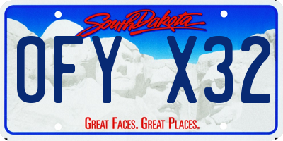 SD license plate 0FYX32