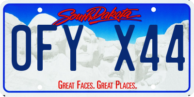 SD license plate 0FYX44