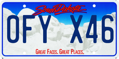 SD license plate 0FYX46