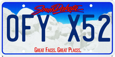 SD license plate 0FYX52