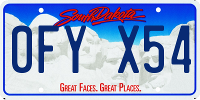 SD license plate 0FYX54