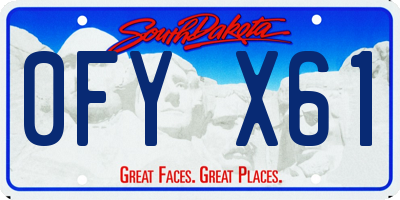 SD license plate 0FYX61