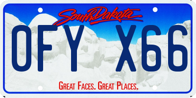SD license plate 0FYX66