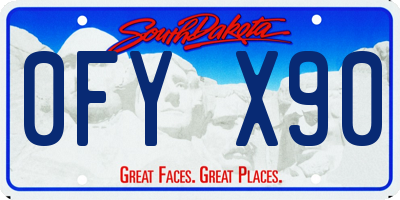 SD license plate 0FYX90