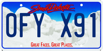 SD license plate 0FYX91