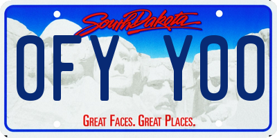 SD license plate 0FYY00