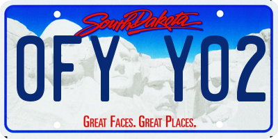 SD license plate 0FYY02