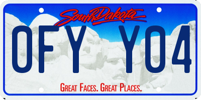 SD license plate 0FYY04
