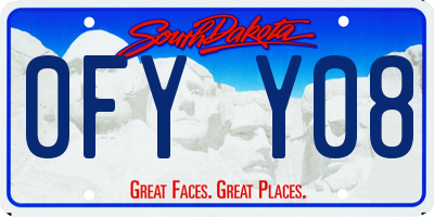 SD license plate 0FYY08