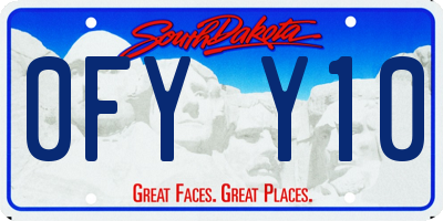 SD license plate 0FYY10