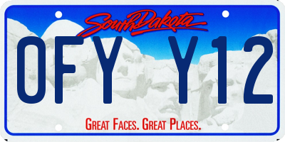 SD license plate 0FYY12