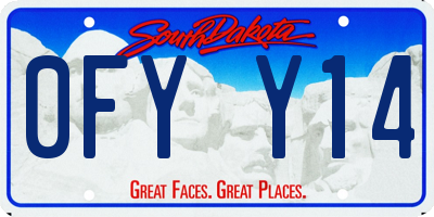 SD license plate 0FYY14