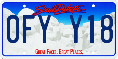 SD license plate 0FYY18