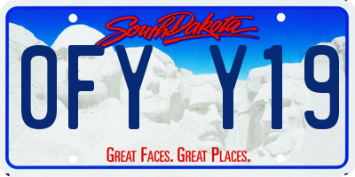 SD license plate 0FYY19