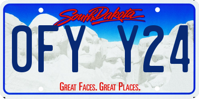 SD license plate 0FYY24