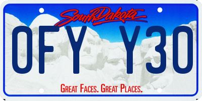SD license plate 0FYY30