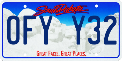 SD license plate 0FYY32