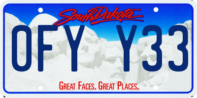 SD license plate 0FYY33