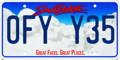 SD license plate 0FYY35