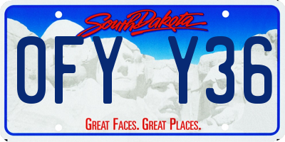 SD license plate 0FYY36