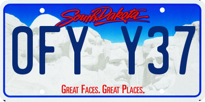 SD license plate 0FYY37