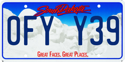 SD license plate 0FYY39
