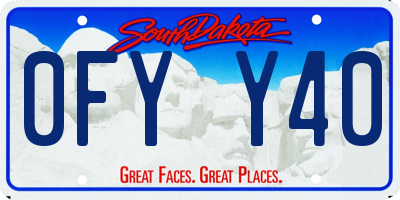 SD license plate 0FYY40