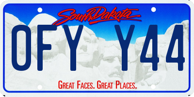 SD license plate 0FYY44