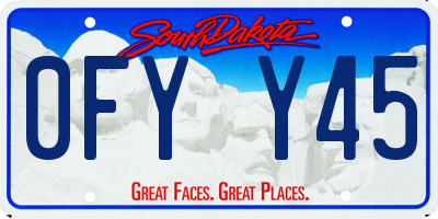SD license plate 0FYY45