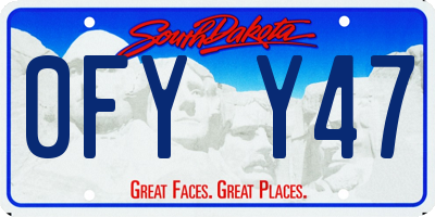 SD license plate 0FYY47