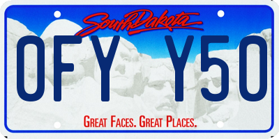 SD license plate 0FYY50