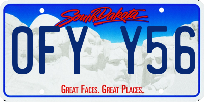 SD license plate 0FYY56