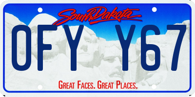SD license plate 0FYY67