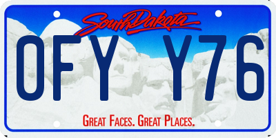 SD license plate 0FYY76