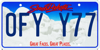 SD license plate 0FYY77
