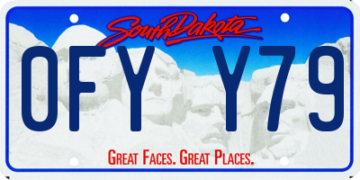 SD license plate 0FYY79