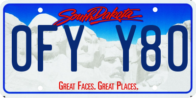 SD license plate 0FYY80