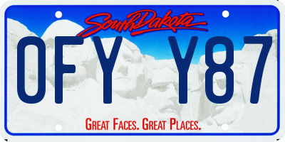 SD license plate 0FYY87