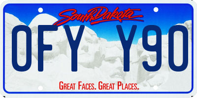 SD license plate 0FYY90