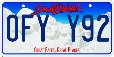 SD license plate 0FYY92